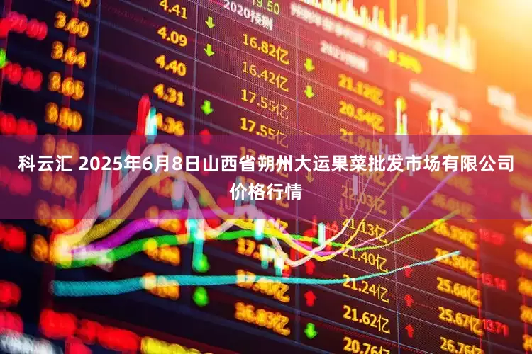 科云汇 2025年6月8日山西省朔州大运果菜批发市场有限公司价格行情