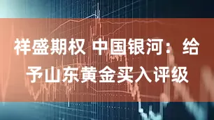 祥盛期权 中国银河：给予山东黄金买入评级